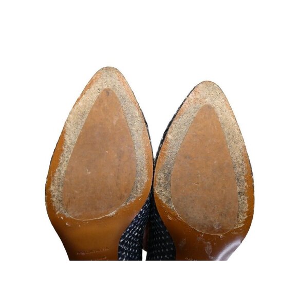 Aquatalia RARE Blue Polka Dot Textured Pasha‎ Pump Heels Size 7.5 Made in Italy - Picture 10 of 11